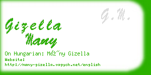 gizella many business card